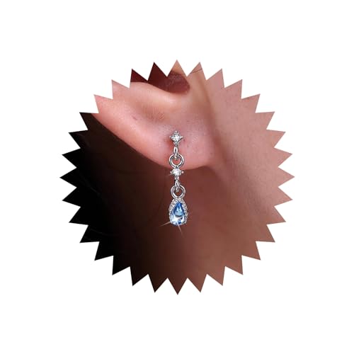 TseenYi Cz Kristall Tropfen Ohrringe Silber Mini Cz Ohrstecker Ohrringe Winzig Wasser Tropfen Strass Ohrringe Kleine Tropfen Baumeln Ohrringe Schmuck Für Frauen Und Mädchen Geschenke von TseenYi