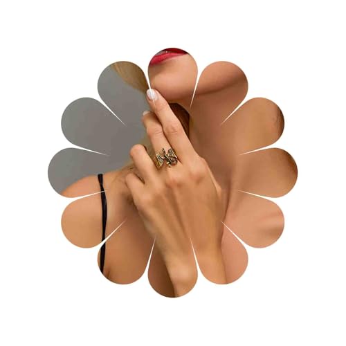 TseenYi Drachenringe Offene Ringe Gother Vintage Gold Fliegender Drache Verstellbare Ringe Modeschmuck Für Unisex(1 Stück) von TseenYi