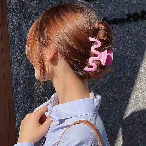 TseenYi Große Haarkrallenclips Irredulare Haarkrallenclips Rosa Haarkrallenclips Acrylkralle Gewellte Haarklammern Große Haarkrallenbarrette Minimalistische Große Haarklammer Haarzubehör TseenYi Große Haarkrallenclips Irredulare Haarkrallenclips Rosa Haarkrallenclips Acrylkralle Gewellte Haarklammern Große Haarkrallenbarrette Minimalistische Große Haarklammer Haarzubehör von TseenYi
