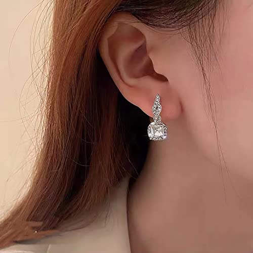 TseenYi Kristall Braut Hochzeit Ohrringe Silber Zirkonia Tropfen Ohrringe Glänzen Strass Baumeln Ohrringe Braut Cz Ohrstecker Ohrringe Schmuck Für Frauen Und Mädchen von TseenYi