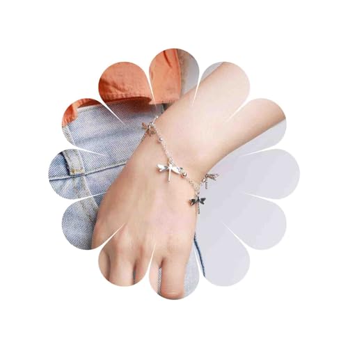TseenYi Libelle Kette Linie Armbänder Libelle Quaste Armbänder Mode Einstellbar Perlen Armband Schmuck Für Frauen Und Mädchen Geschenke Geburtstag Valentinstag Weihnachten（Silber） von TseenYi