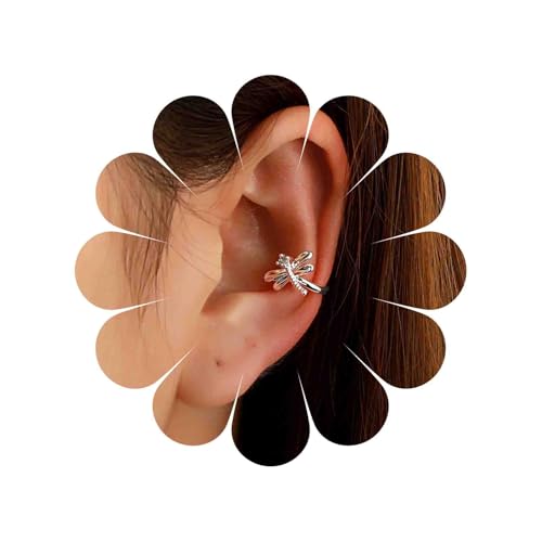 TseenYi Libelle Ohrstecker Libelle Insekten Ohrringe Silber Libelle Ohrstecker Clip Ohrringe Libelle Ohne Piercing Clip Ohrringe Libelle Knorpel Ohrringe von TseenYi