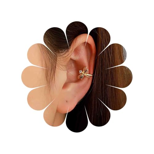 TseenYi Libelle Ohrstecker Libelle Insektenohrringe Gold Libelle Ohrstecker Clip Ohrringe Libelle Ohne Piercing Clip Ohrringe Libelle Knorpel Ohrringe von TseenYi