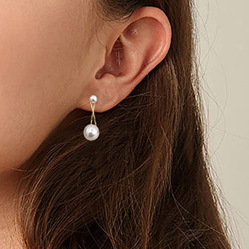 TseenYi Perlen Ohrstecker Ohrringe Gold Perle Tropfen Ohrringe Vintage Perle Ohrstecker Ohrringe Braut Hochzeit Perle Ohrringe Schmuck Für Frauen Und Mädchen von TseenYi