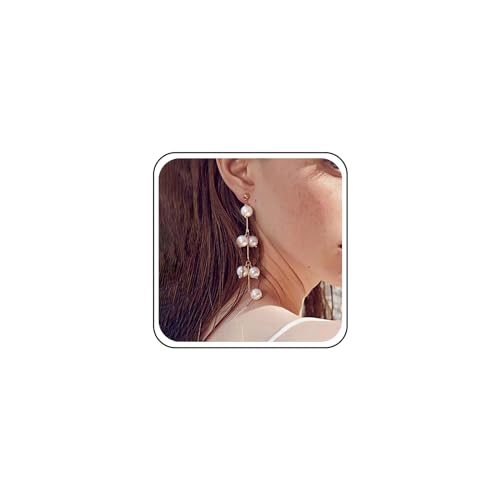 TseenYi Perlenohrringe Mit Quaste Lange Perlenohrringe Gold Lange Quaste Perlenohrringe Boho Perlen Ohrstecker Ohrringe Braut Hochzeit Perlen Ohrstecker Ohrringe Schmuck Für Frauen Und Mädchen von TseenYi
