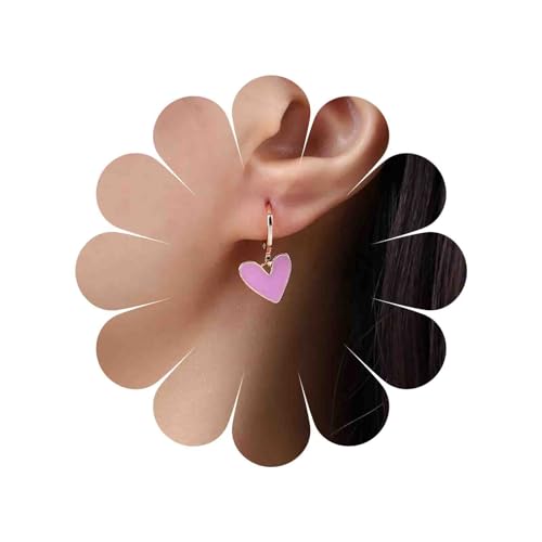 TseenYi Rosa Herz Baumeln Huggie Ohrringe Boho Emaille Herz Rosa Ohrringe Vintage Gold Huggie Hoop Ohrringe Herz Liebe Baumeln Ohrringe Schmuck Für Frauen Und Mädchen Geschenke TseenYi Rosa Herz Baumeln Huggie Ohrringe Boho Emaille Herz Rosa Ohrringe Vintage Gold Huggie Hoop Ohrringe Herz Liebe Baumeln Ohrringe Schmuck Für Frauen Und Mädchen Geschenke von TseenYi