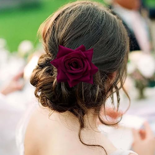 TseenYi Rose Blume Haarspange Große Blume Stoff Haarklammer Lila Floral Haarnadel Rose Haarteil Braut Hochzeit Kopfklemme Brosche Zwei Wayjewelry TseenYi Rose Blume Haarspange Große Blume Stoff Haarklammer Lila Floral Haarnadel Rose Haarteil Braut Hochzeit Kopfklemme Brosche Zwei Wayjewelry von TseenYi