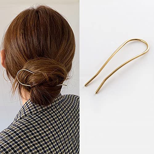 TseenYi U Form Haarnadel Metall Vintage Haarsträhnen Französisch Metall Pin Gold Haar Gabel Hochsteckfrisur Haarspange Minimalistisch U Form Haarnadel Zubehör Für Frauen Und Mädchen Geschenke von TseenYi