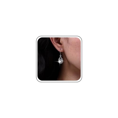 TseenYi Vintage Kristall Strass Ohrringe Grau Kristall Tropfen Hoop Ohrringe Hochzeit Strass Ohrringe Rund Cz Braut Ohrringe Luxus Strass Ohrringe Schmuck Für Frauen Und Mädchen von TseenYi