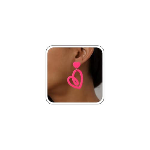 Tseenyi Doppelherz Hangle Ohrringe Großer rosa Herz Hollow Drop Hoop Ohrringe hohl Statement übertreiben Liebe Baumeln Ohrschmuck Punk Persönlichkeit Schmuck Schmuck Tseenyi Doppelherz Hangle Ohrringe Großer rosa Herz Hollow Drop Hoop Ohrringe hohl Statement übertreiben Liebe Baumeln Ohrschmuck Punk Persönlichkeit Schmuck Schmuck von TseenYi