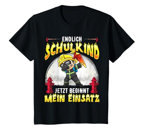 Kinder Einschulung Schulkind 2022 Schultüte Feuerwehr Schulanfang T-Shirt Kinder Einschulung Schulkind 2022 Schultüte Feuerwehr Schulanfang T-Shirt von Tshirt Schulkind Junge Mädchen Einschulung