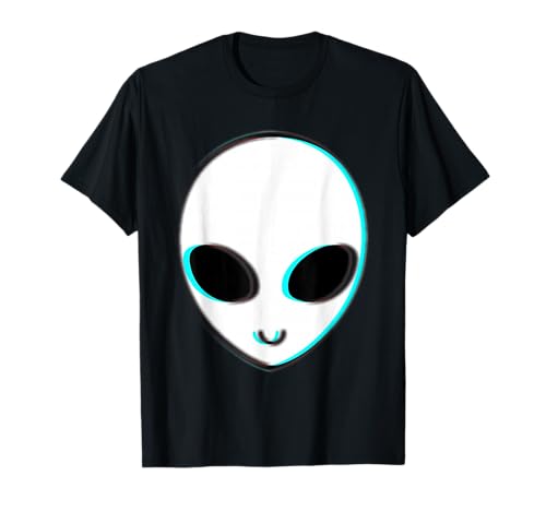 Alien Gesicht Motiv T-Shirt Außerirdischer Weltall Damen T-Shirt von Tshirt Shirt T-Shirt Pullover Hoodie Sweater Style