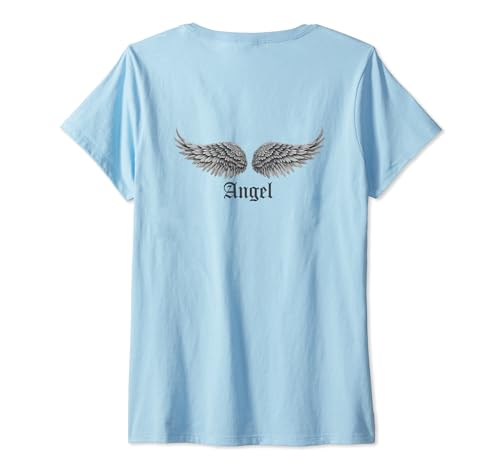 Damen Engelsflügel tattoo tshirt Engel Flügel Rücken gedruckt T-Shirt mit V-Ausschnitt von Tshirt Shirt T-Shirt Pullover Hoodie Sweater Style