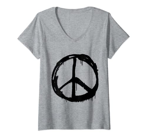 Damen Street Art Hoodie, Peace Zeichen Graffiti Tshirt Design T-Shirt mit V-Ausschnitt Damen Street Art Hoodie, Peace Zeichen Graffiti Tshirt Design T-Shirt mit V-Ausschnitt von Tshirt Shirt T-Shirt Pullover Hoodie Sweater Style