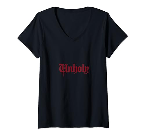 Damen Unheilig t-shirt Schriftzug, Unholy Hoody Motiv Handyhülle T-Shirt mit V-Ausschnitt von Tshirt Shirt T-Shirt Pullover Hoodie Sweater Style
