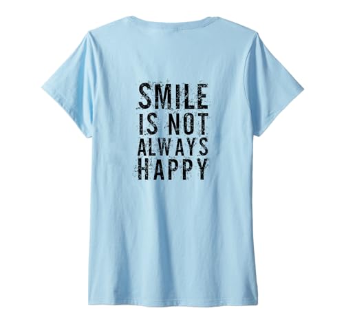 Damen #snirt Lachen ist Nicht Immer Lustig Backprint Tshirt Spruch T-Shirt mit V-Ausschnitt von Tshirt Shirt T-Shirt Pullover Hoodie Sweater Style