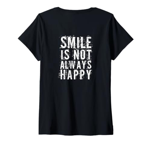 Damen #snirt Lachen ist Nicht Immer Lustig Backprint Tshirt Spruch T-Shirt mit V-Ausschnitt von Tshirt Shirt T-Shirt Pullover Hoodie Sweater Style