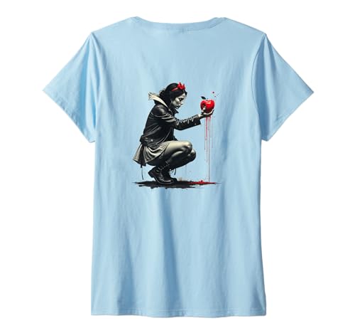 Damen #snirt Märchen Tshirt Märchenfigur mit giftigen Apfel Schnee T-Shirt mit V-Ausschnitt von Tshirt Shirt T-Shirt Pullover Hoodie Sweater Style