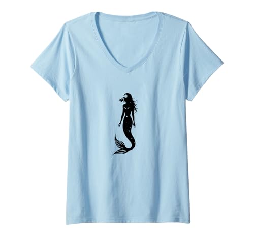 Damen #snirt Meerjungfrau Shirt Banks T-Shirt Meerjungfrau Design T-Shirt mit V-Ausschnitt von Tshirt Shirt T-Shirt Pullover Hoodie Sweater Style