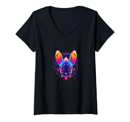 Damen #snirt Mystisches t-Shirt, futuristisches t-Shirt, Roboter T-Shirt mit V-Ausschnitt von Tshirt Shirt T-Shirt Pullover Hoodie Sweater Style
