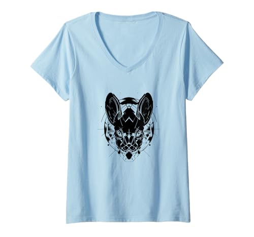 Damen #snirt Mystisches t-Shirt, futuristisches t-Shirt, Roboter T-Shirt mit V-Ausschnitt von Tshirt Shirt T-Shirt Pullover Hoodie Sweater Style