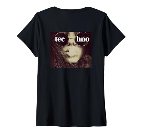 Damen #snirt Raver T-Shirt, Techno Tshirt, geiles Tshirt Techno T-Shirt mit V-Ausschnitt von Tshirt Shirt T-Shirt Pullover Hoodie Sweater Style