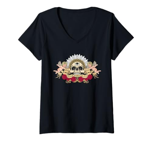 Damen #snirt Rocker t-Shirt, Totes Engel Tshirt Liebesengel Okult T-Shirt mit V-Ausschnitt von Tshirt Shirt T-Shirt Pullover Hoodie Sweater Style