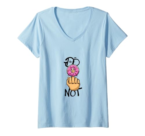 Damen #snirt do not Mittelfinger t-Shirt, Donuts Hoodie Graffiti T-Shirt mit V-Ausschnitt Damen #snirt do not Mittelfinger t-Shirt, Donuts Hoodie Graffiti T-Shirt mit V-Ausschnitt von Tshirt Shirt T-Shirt Pullover Hoodie Sweater Style