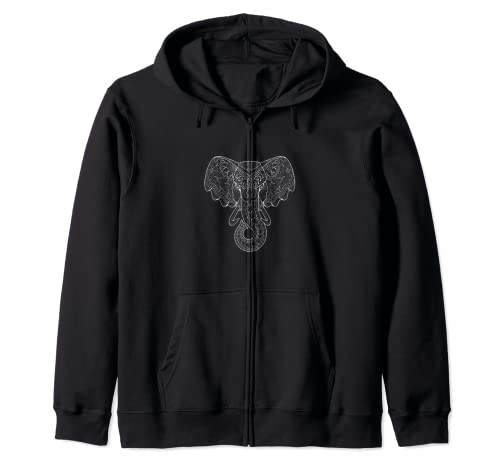 Elefant Mandala Kunst, Elefanten Tribal T Shirt Druck Hoodie Kapuzenjacke von Tshirt Shirt T-Shirt Pullover Hoodie Sweater Style