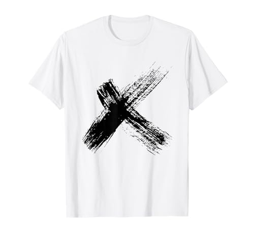 Pinselstrich Pinsel Graffiti Motiv mit X Damen Tshirt Herren T-Shirt von Tshirt Shirt T-Shirt Pullover Hoodie Sweater Style