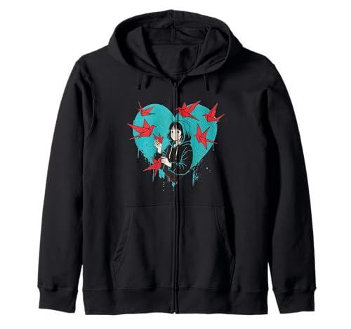 #snirt Anime Mädchen, Manga Frau t-Shirt Origami Flugzeug Kapuzenjacke von Tshirt Shirt T-Shirt Pullover Hoodie Sweater Style