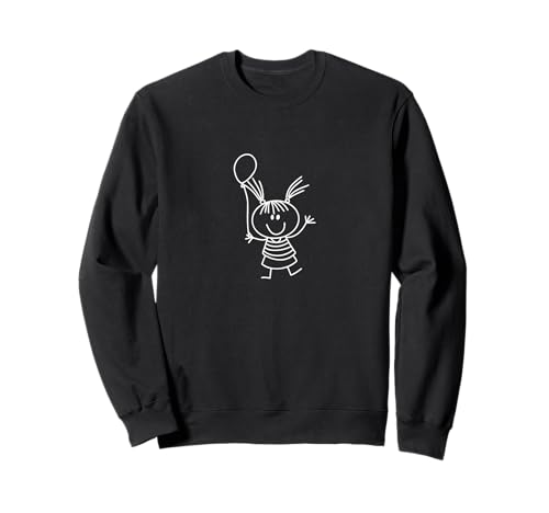 #snirt Strichmännchen Mädchen t-shirt, Kind mit Luftballon Sweatshirt #snirt Strichmännchen Mädchen t-shirt, Kind mit Luftballon Sweatshirt von Tshirt Shirt T-Shirt Pullover Hoodie Sweater Style