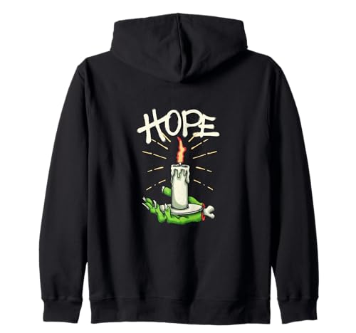 #snirt Zombie t-Shirt, Untoter hält Kerze Hoodie Hoffnung Kapuzenjacke #snirt Zombie t-Shirt, Untoter hält Kerze Hoodie Hoffnung Kapuzenjacke von Tshirt Shirt T-Shirt Pullover Hoodie Sweater Style