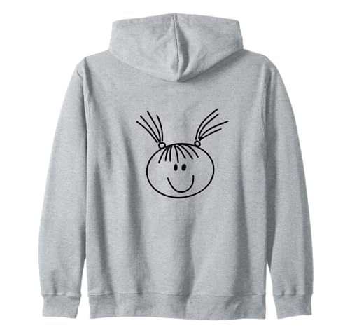 #snirt freches Mädchen t-shirt, Strichmännchen mit Zopf Kind Kapuzenjacke von Tshirt Shirt T-Shirt Pullover Hoodie Sweater Style