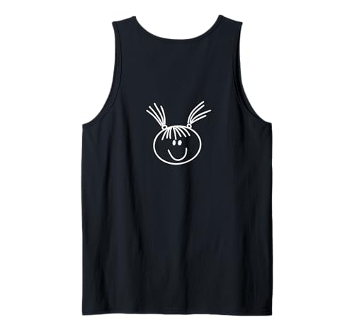 #snirt freches Mädchen t-shirt, Strichmännchen mit Zopf Kind Tank Top von Tshirt Shirt T-Shirt Pullover Hoodie Sweater Style