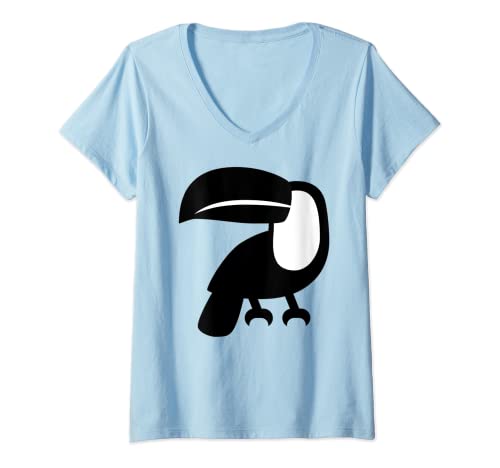 Damen Tucan Silhouette T-Shirt T-Shirt mit V-Ausschnitt Damen Tucan Silhouette T-Shirt T-Shirt mit V-Ausschnitt von TshirtDesigns