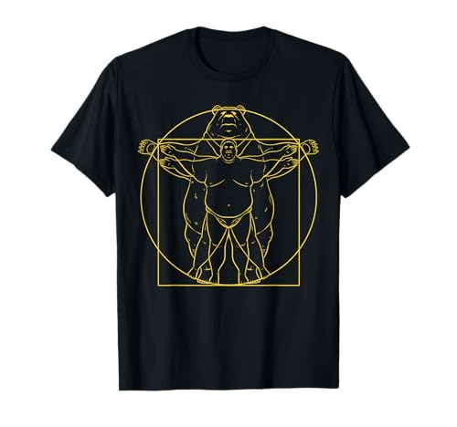 Dicker Mann Bär Vitruvian Vitruvian Man T-Shirt von Tshirtoftheyear Vitruvian Bär Mann