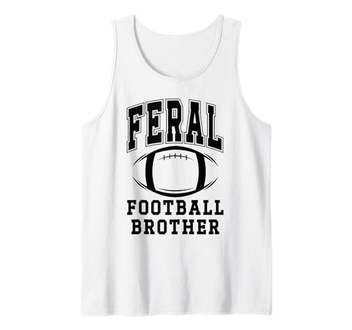 Herren Football Brother Feral Football Big Little Bro Greatest Fan Tank Top von Tshirts Mens Football Brother Shirts,Kids Football