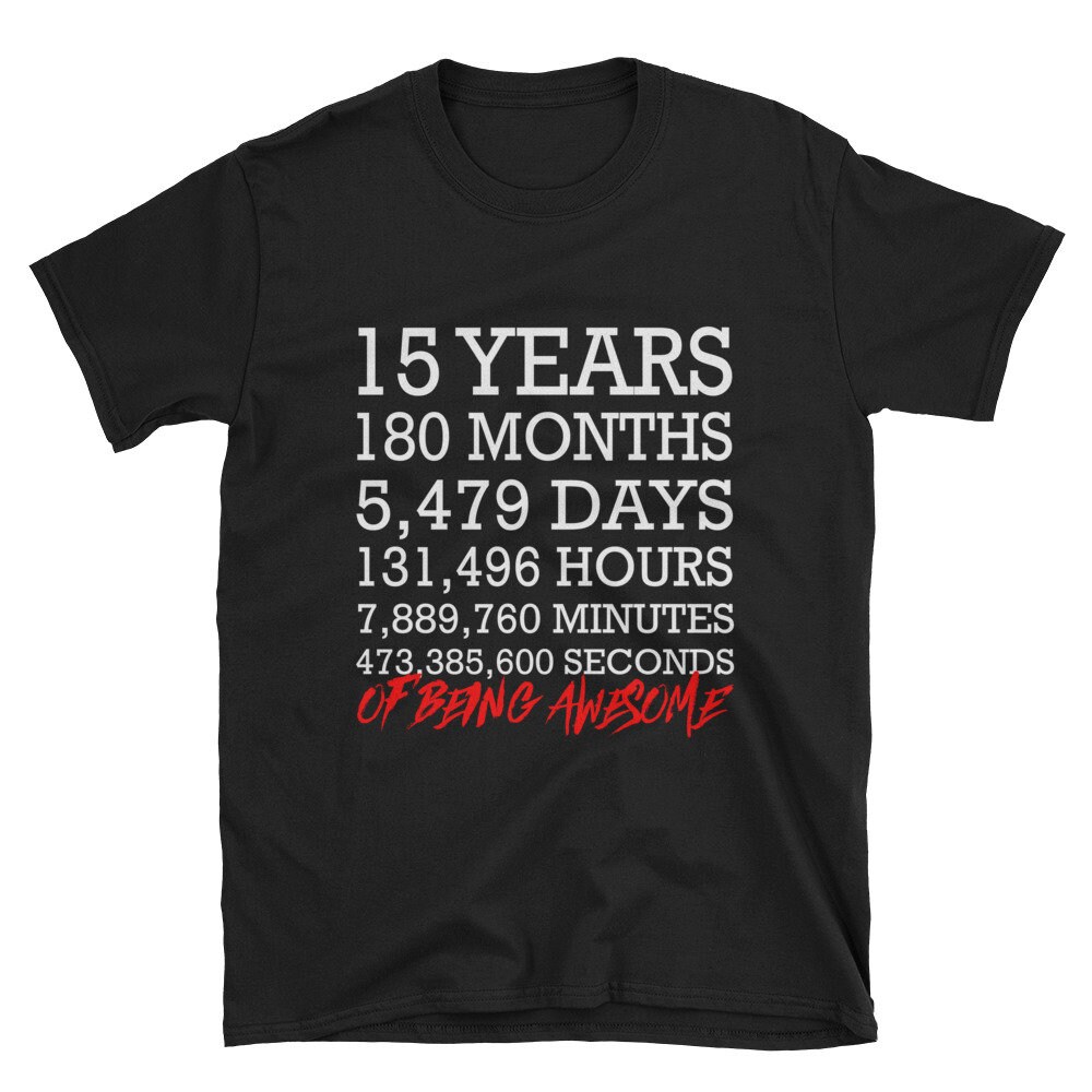 15. Geburtstag Shirt, 15 Jahre Alt Shirt Junge Mädchenshirt von TshopteesCo