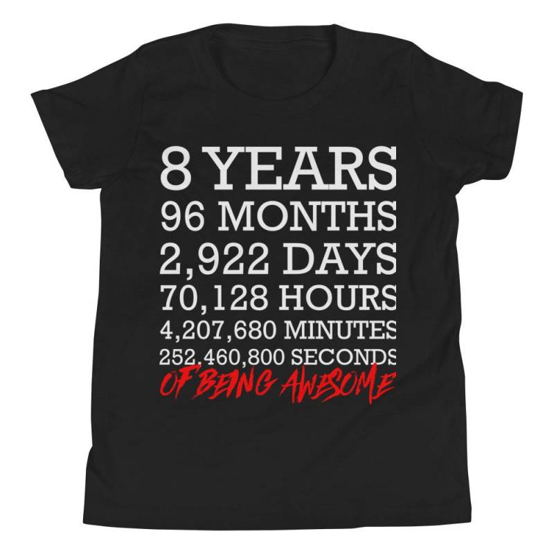 8. Geburtstag Shirt, 8 Jahre Alt Shirt Junge Mädchenshirt 8. Geburtstag Shirt, 8 Jahre Alt Shirt Junge Mädchenshirt von TshopteesCo