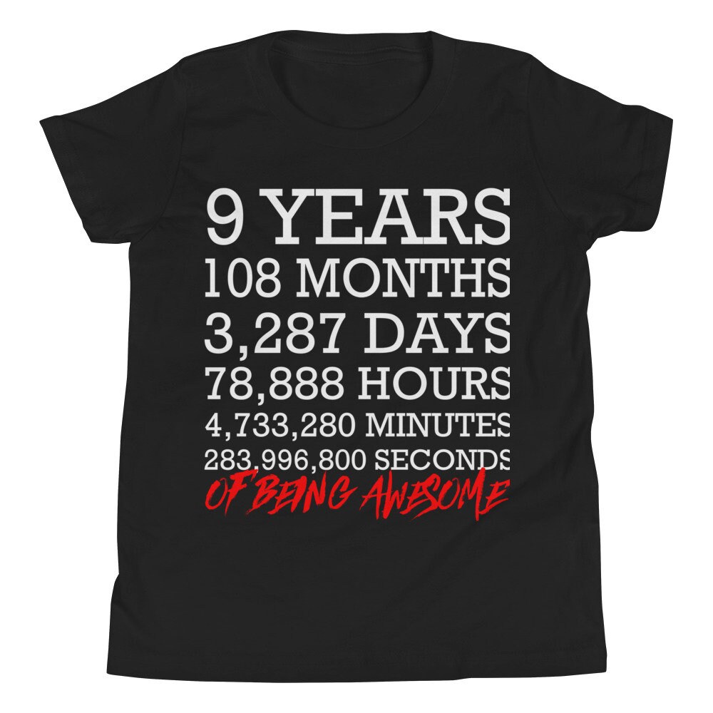 9. Geburtstag Shirt, 9 Jahre Alt Shirt Junge Mädchenshirt von TshopteesCo