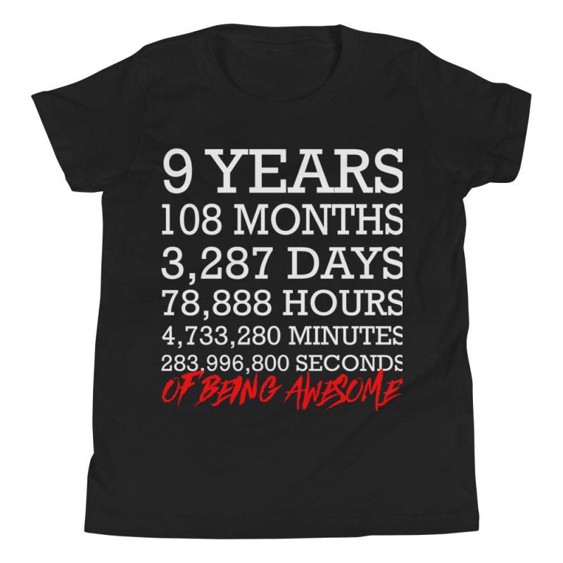 9. Geburtstag Shirt, 9 Jahre Alt Shirt Junge Mädchenshirt 9. Geburtstag Shirt, 9 Jahre Alt Shirt Junge Mädchenshirt von TshopteesCo