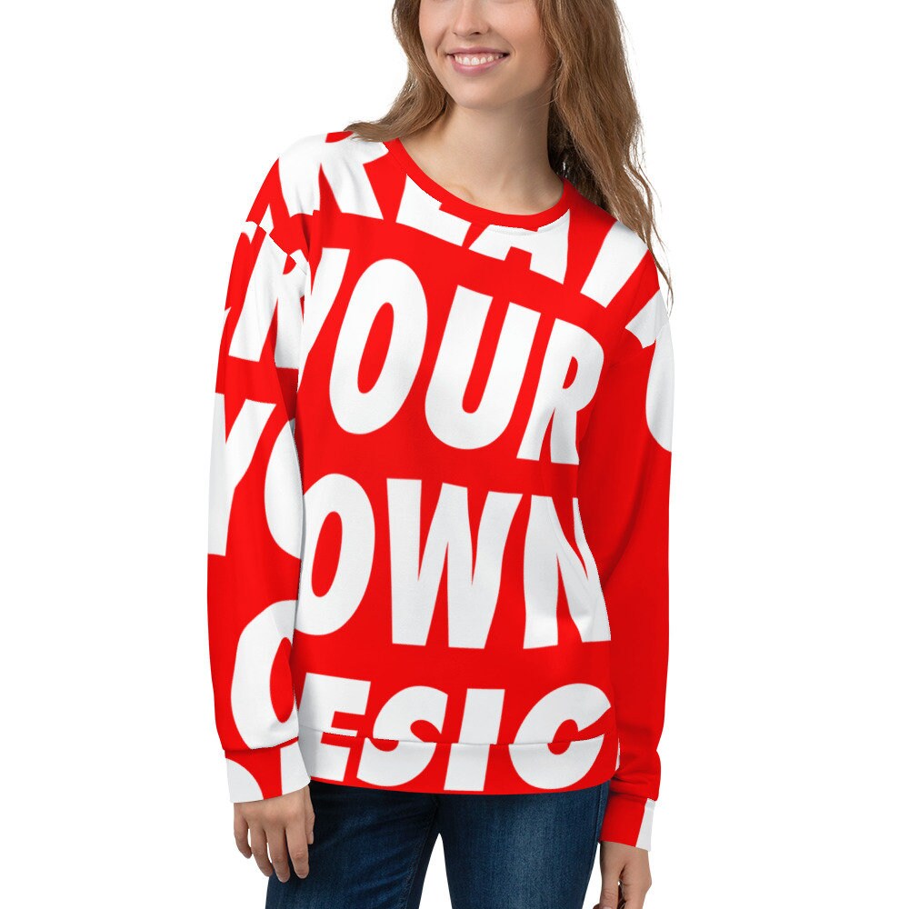 All-Over Print Unisex Sweatshirt Custom Design Pullover von TshopteesCo