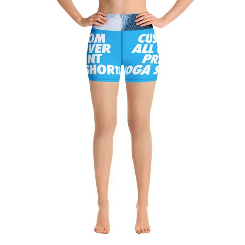 Yoga-Shorts Mit All-Over-Print Spandex-Laufshorts Hoher Taille Yoga-Shorts Mit All-Over-Print Spandex-Laufshorts Hoher Taille von TshopteesCo
