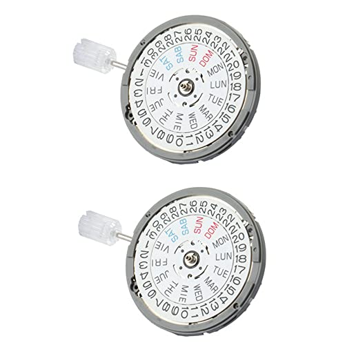 TsoLay 2 x NH36 englische Datumswoche automatische 3,8 Uhr Krone Uhrwerk mechanische Ersatzteile, weiß von TsoLay