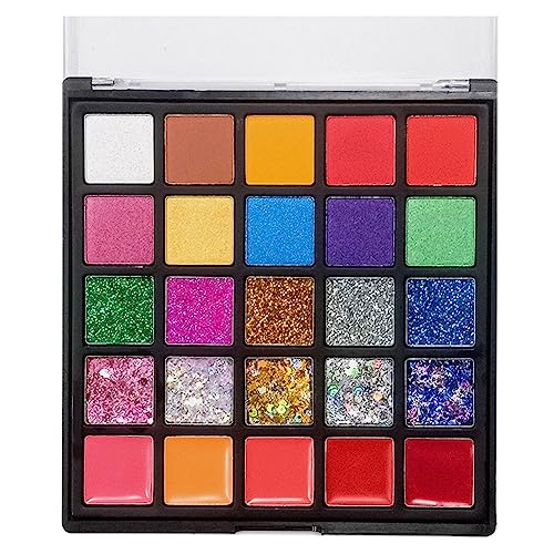 TsoLay 25 Farben Shimmer Eyeshadow Palette Wasserdicht Glitzer Eyeshadow Cosmetic Women Beauty Bunt Make-Up von TsoLay