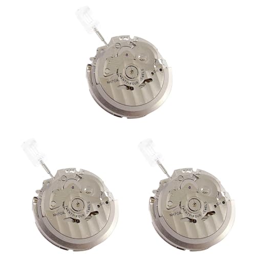 TsoLay 3 x NH70 NH70A 21600 BPH 24 Juwelen durchbrochenes mechanisches Uhrwerk, hohe Genauigkeit, Luxus-Automatik-Uhrenzubehör, silber von TsoLay