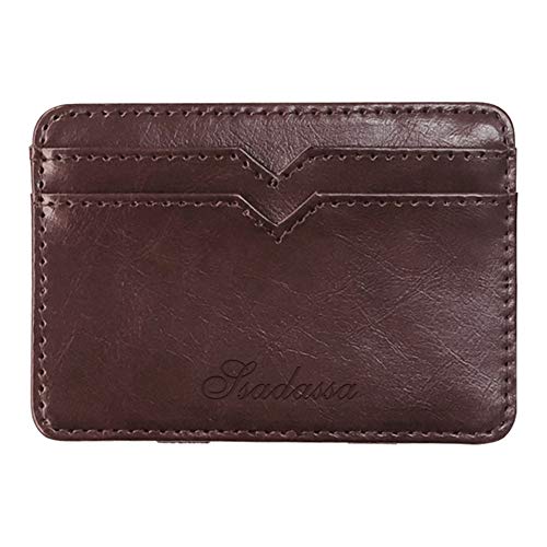 TsoLay Kreative PU Leder Herren Magie Brieftasche Visiten Karte Tasche GeldböRse Herren Tasche mit SSADASSA Kaffee Farbe von TsoLay