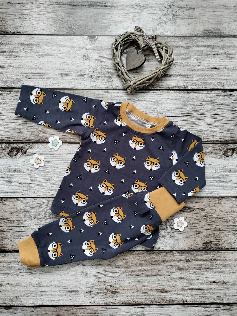 Baby Set Langarm Shirt Hose Fuchs in Größe 68 von TsuMeieu