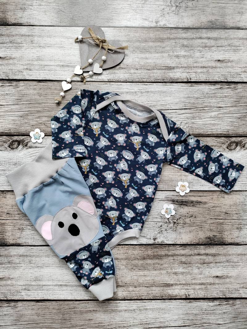 Koala Baby Set Body Und Pumphose Mit Applikation in Größe 68 von TsuMeieu